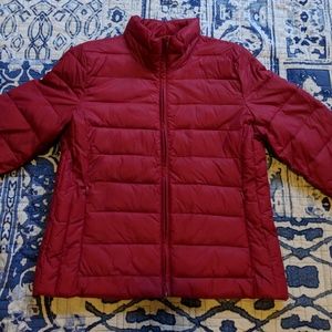 LOFT Pink Puffer Packable Jacket